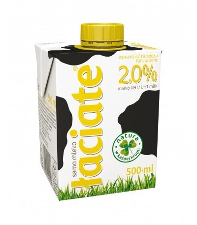 MLEKO UHT LACIATE ZOLTE 2% 500ML MLEKPOL