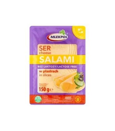 LACTOSEVRIJE MLEKPOL SALAMI KAAS 150G PLAKJES