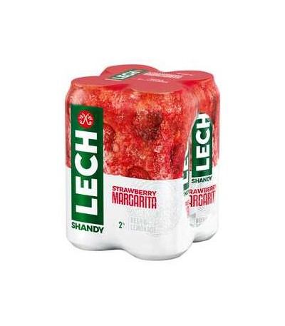 LECH SHANDY AARDBEI MARGARITA BIER 500ML 4-PACK BLIKJE KP